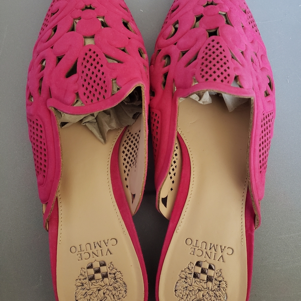 Women's Fuchsia Cutout Mules - Picture 2 of 4